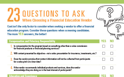 Questions for Financial Vendors