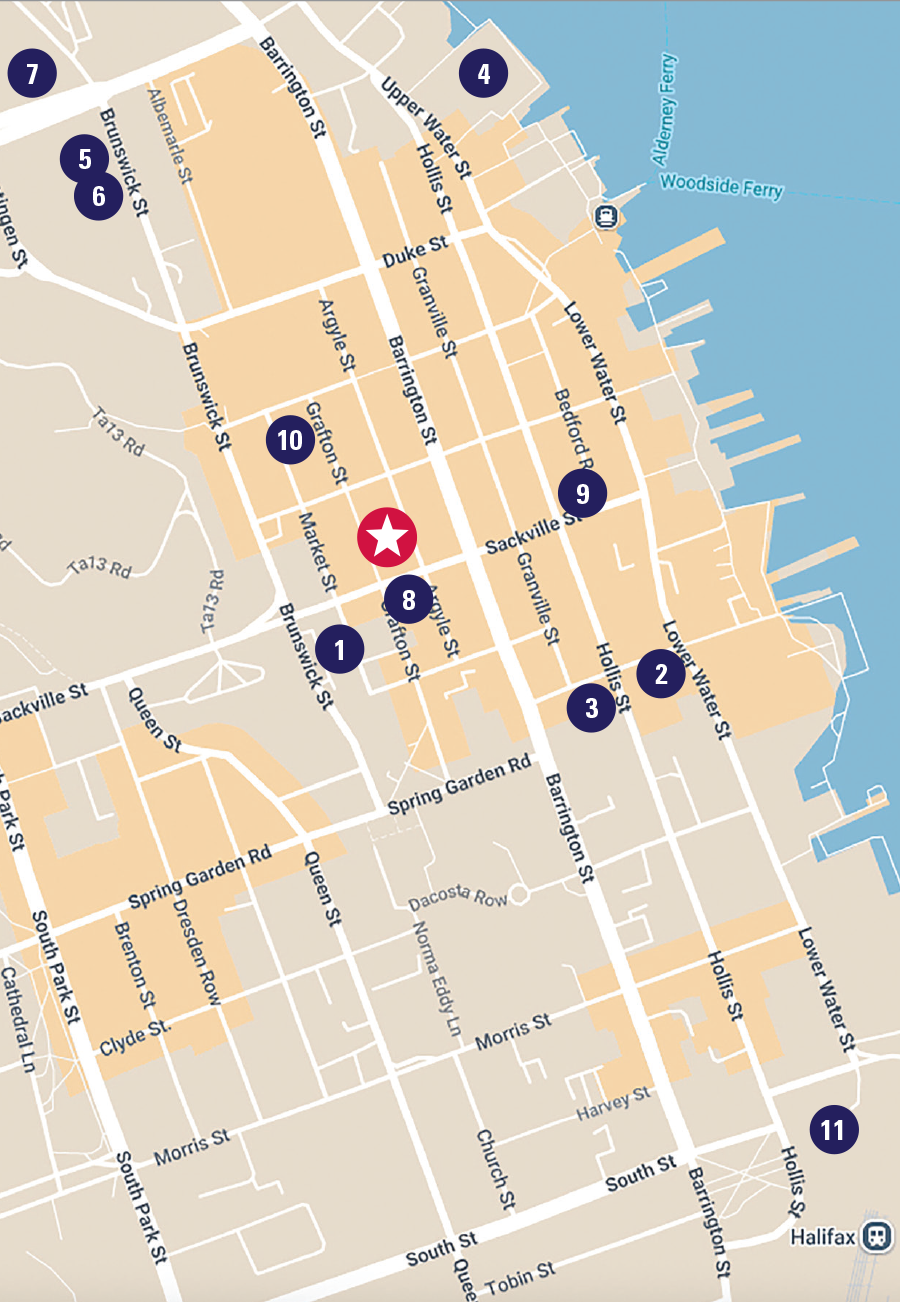 Halifax Hotel map