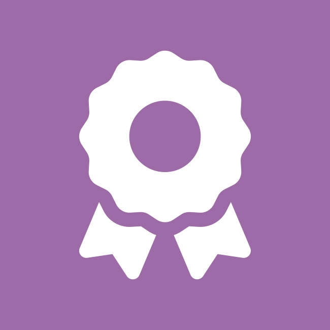 Certificate ribbon icon