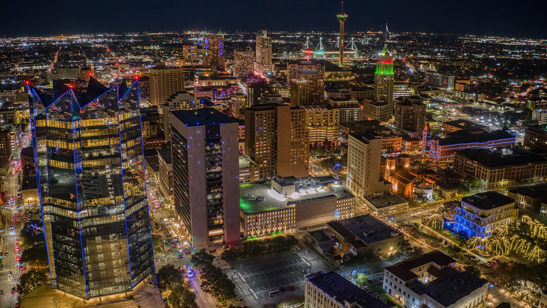 San Antonio night skyline