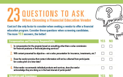 Questions for Financial Vendors