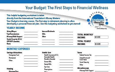 Your Budget: The First Steps to Financial Wellness Your Budget: The First Steps to Financial Wellness